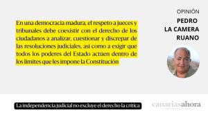 La independencia judicial no excluye el derecho la crítica