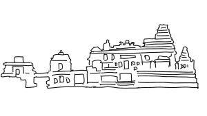 “Hindu temples within Mughal gardens”