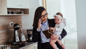 Most mothers work. But 50 hours in the cubicle with the child in daycare is not the norm