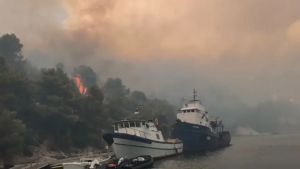 Incendio nell’isola di Brazza in Dalmazia: distrutti finora 3.000 ettari di bosco