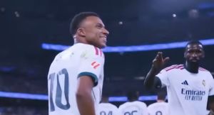 (VIDEO) Kylian Mbappe Scores Brace as Real Madrid Rout Rayo Vallecano 4-1 to Level With Barcelona Atop La Liga