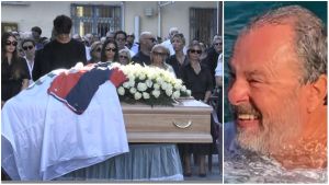 Forte dei Marmi: l’addio a Roberto Santini. In mille al funerale del re della spiaggia vip. Anche gli Elkann e i Moratti per le esequie