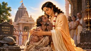 Sri Chaitanya Mahaprabhu’s Compassionate Embrace Of Leper Devotee Vasudeva Reveals The Power Of Divine Love