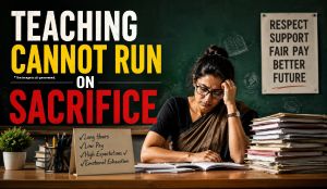 Teaching cannot run on sacrifice