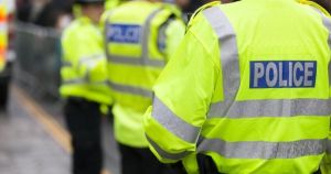 Man arrested after three police officers assaulted and property damaged
