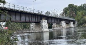 The old train bridge that connected north end Peterborough to the golf course