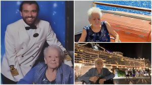 Cesarina e il viaggio in crociera per i suoi 100 anni: la foto col capitano e l’equipaggio tutto per lei