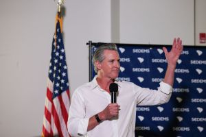 Newsom says he won’t run for president if Harris does. So why campaign in the South?