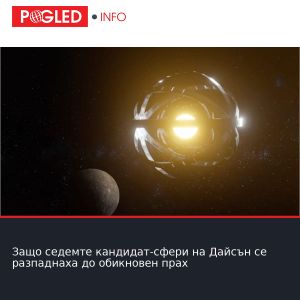 Защо седемте кандидат-сфери на Дайсън се разпаднаха до обикновен прах