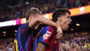 El Barça desata una furiosa tormenta ante el Racing en su mejor inicio de temporada de siempre