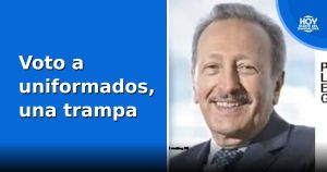 Voto a uniformados, una trampa