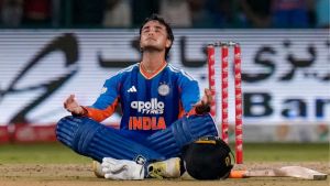 IND vs AFG: Abhishek chants 'Om Namah Shivay' in unique celebration after record-breaking T20I ton - WATCH