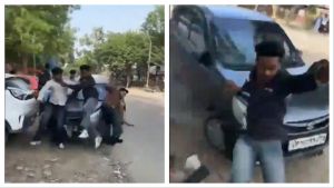 Speeding car rams four people in Greater Noida’s Knowledge Park as video surfaces