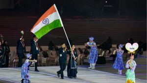 Manu Bhaker, Pawan Sehrawat lead India at Asian Games 2026 opening ceremony - WATCH