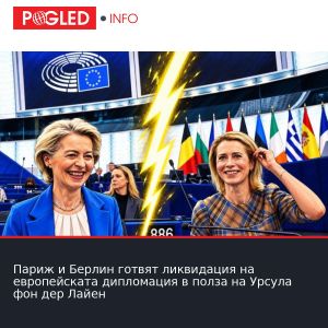 Париж и Берлин готвят ликвидация на европейската дипломация в полза на Урсула фон дер Лайен