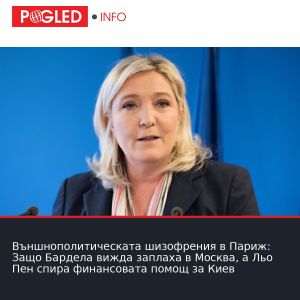 Външнополитическата шизофрения в Париж: Защо Бардела вижда заплаха в Москва, а Льо Пен спира финансовата помощ за Киев