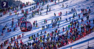 Skifantinos Schussfahrt