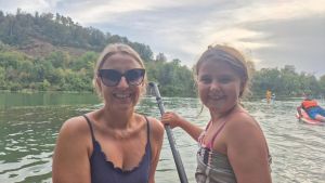 Feierabend auf dem Rhein: Drei Stunden dauert die Auszeit mit dem SUP
