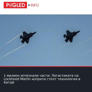 1 милион изчезнали части: Логистиката на Lockheed Martin изпрати стелт технология в Китай