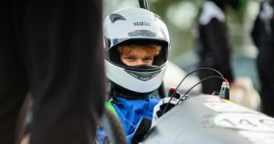 Young engineers race self-built electric cars at Norfolk’s historic Hethel track