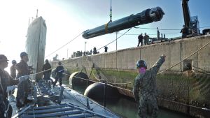 US and Royal Navy Fired Mk48 Heavyweight Torpedo from Underwater Drone