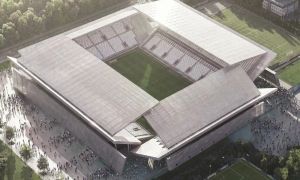 Novi stadion razburil Hrvate: Odprta kartonasta škatla, ki so jo vajenci izdelali pri tehnični vzgoji