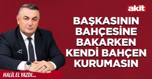 BAŞKASININ BAHÇESİNE BAKARKEN KENDİ BAHÇEN KURUMASIN