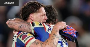 Tears flow on both sides as 12-man Knights hang on after Cleary’s horror injury