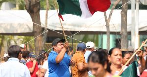 Una bandera, dos cachuchas