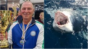“Da ora in poi avrò qualche pensiero a fare il bagno”. Marco Volpi e lo squalo mako da record: “In anni di pesca non mi era mai successo”