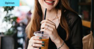 Is it ok to take an iced coffee into a job interview?