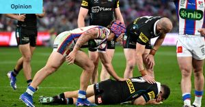 Two hip drops, two very different results: NRL’s inconsistency leaves it open to criticism