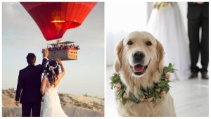 Matrimoni social: cani per portare le fedi e arrivo in mongolfiera. La wedding planner: “Così le nozze sono diventate uno show”