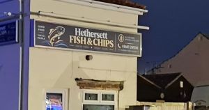 Signs go up for new fish and chip shop in village on city outskirts