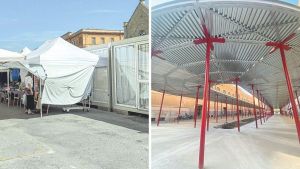Livorno, mercato di via Buontalenti: il pasticcio dei gazebo 