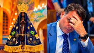 Flávio prometeu “rebaixar” Nossa Senhora, sim!
