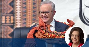 Albanese leaves a political storm at home as he flies to the blue Pacific