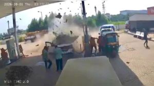 WATCH: CNG car explodes during refuelling at Vadodara petrol pump in Gujarat