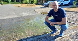 Water leak 'bubbling' out of road despite three month hosepipe ban