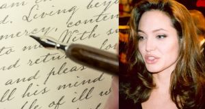 A simple ‘thank you’ note from Angelina Jolie has Gen X and Gen Z debating if her handwriting is legible
