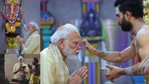 PM Modi visits Sri Vinayaka Mandir in Delhi as he marks 25 years in public office