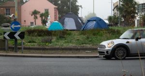 Calls for council to take action over tents on St Stephens roundabout