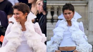 Zendaya repeats The Odyssey lace jacket at Paris Fashion Week, gives it a cool new twist