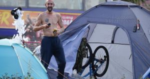City Hall refusing to say who move tents from middle of major roundabout