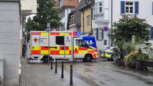 Bei einem Polizeieinsatz greifen die Beamten zur Waffe - es fallen Schüsse