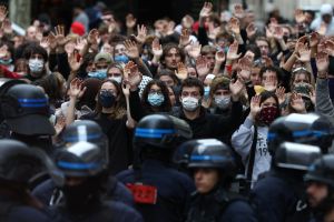 As French Police Teargas Students, Trump Blames Protests on “Mass Migration”