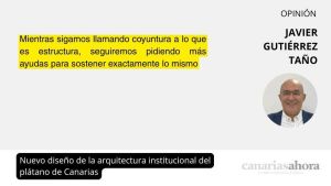 Nuevo diseño de la arquitectura institucional del plátano de Canarias