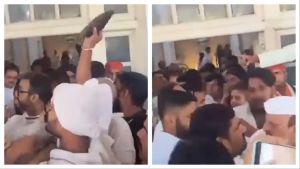 Shoes fly as Ajay Rai, Mamta Chaudhary supporters clash at UP Congress headquarters