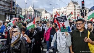 Zo’n duizend pro-Palestijnse demonstranten in mars door Amsterdam