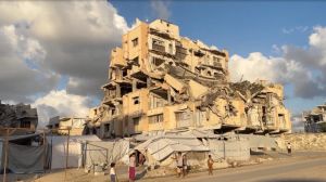 Gaza’s displaced face a deadly choice: collapsing buildings or flooded tents